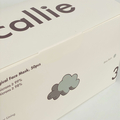 Callie Mask: 3-ply surgical face mask in Silver Lining & Blue Rain