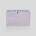 Callie Mask: A box of 50, 4-ply surgical face mask, made in Malaysia, in colour Windsurf Blue.
